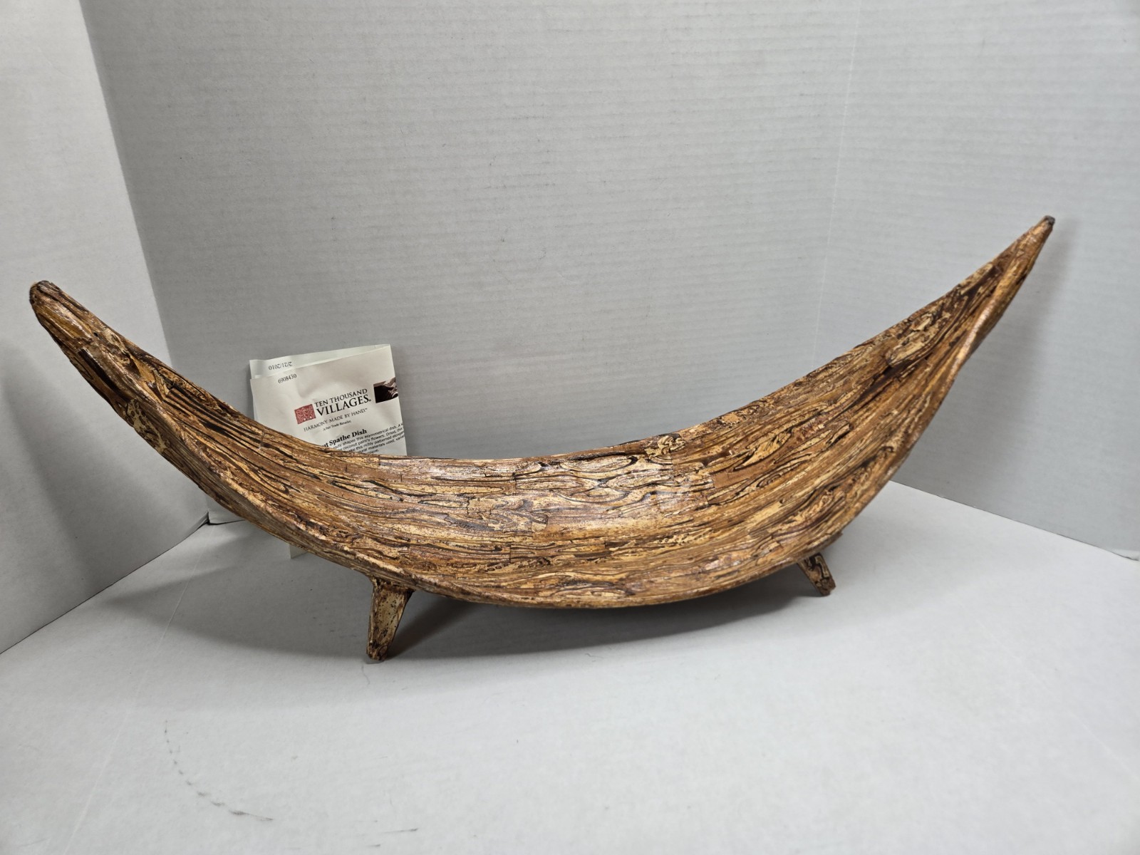 Coconut Spathe Fiber Large Centerpiece Dish Floral Fake Fruit Display Indonesia
