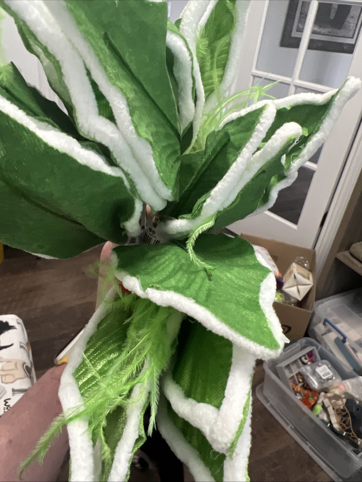 4 Christmas Floral Picks Sprays Holly Leaves Felt Red Berries Hobby Lobby DIY