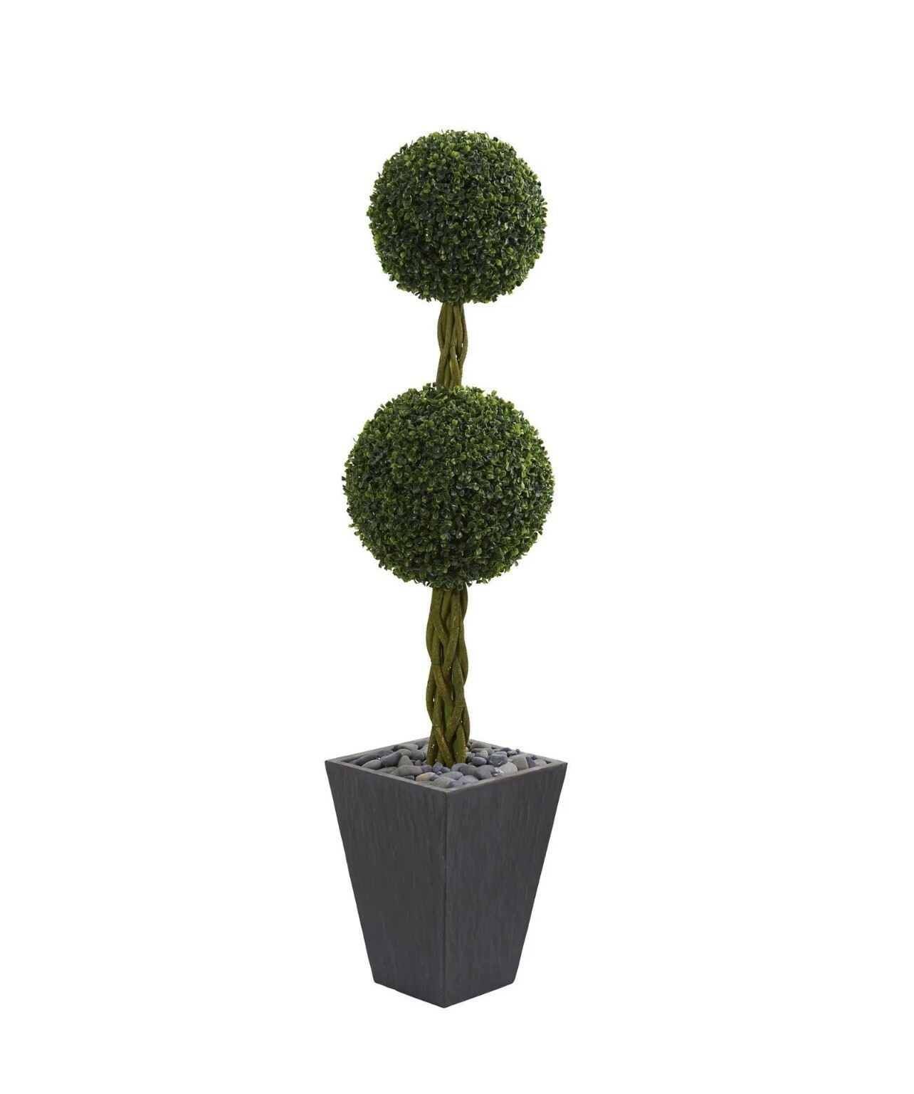 5’ Topiary Boxwood Artificial Tree in Planter UV Indoor/Outdoor. Retail $352