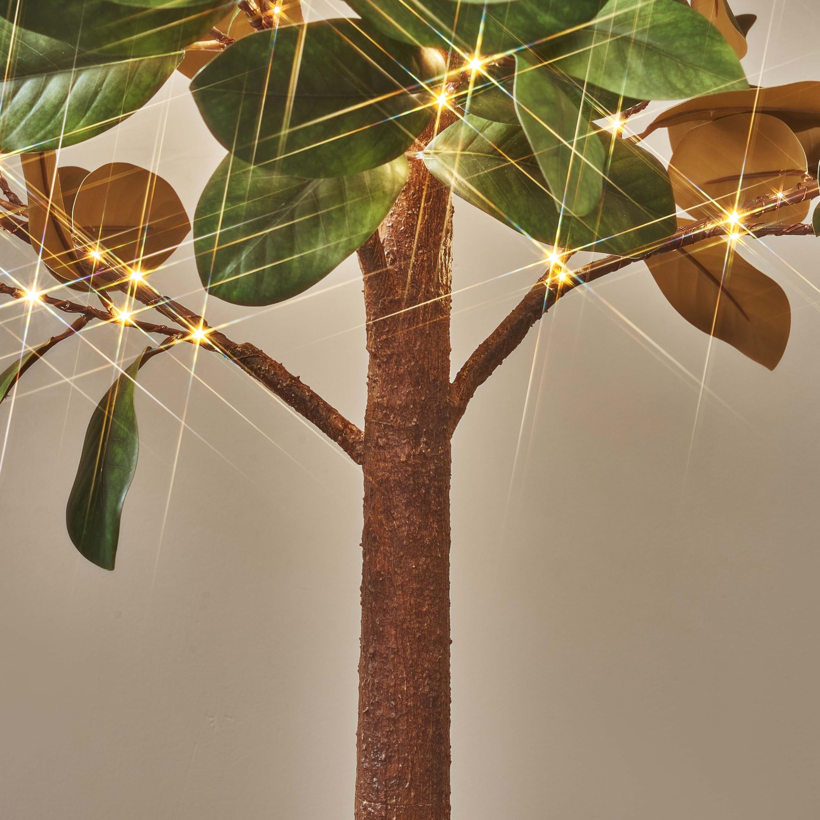 Lighted Magnolia Tree 6FT 280 LED Fairy Lights, Faux Plant Tree with Lights f…