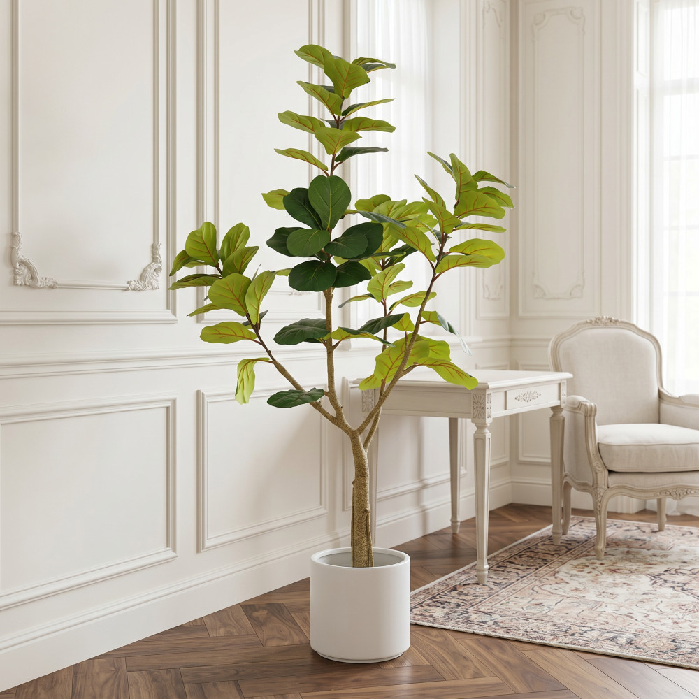 6ft Artificial Fiddle Leaf Fig Tree Faux Potted Plant Indoor Decor