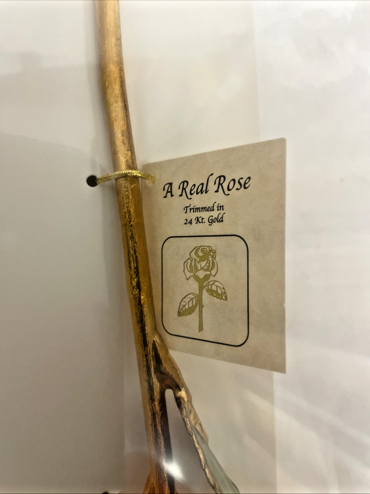 THE ETERNITY REAL ROSE FLOWER DIPPED IN 24K GOLD ORGINAL BOX TAG