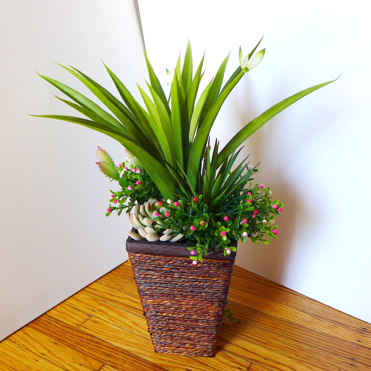 9 Pcs Artificial Succulent Plant Assorted Fake Flower Party Decora (#17)