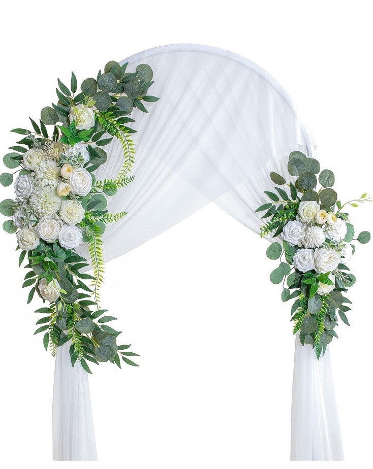 Wedding arch flowers, artificial flowers for decoration