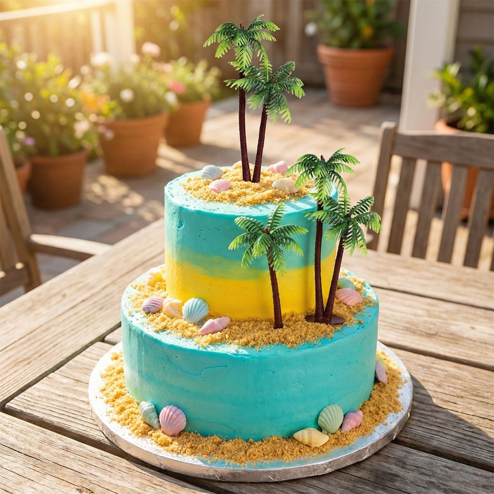 15pcs Miniature Coconut Trees 14cm – Artificial Palm Trees Plastic Model Tree…