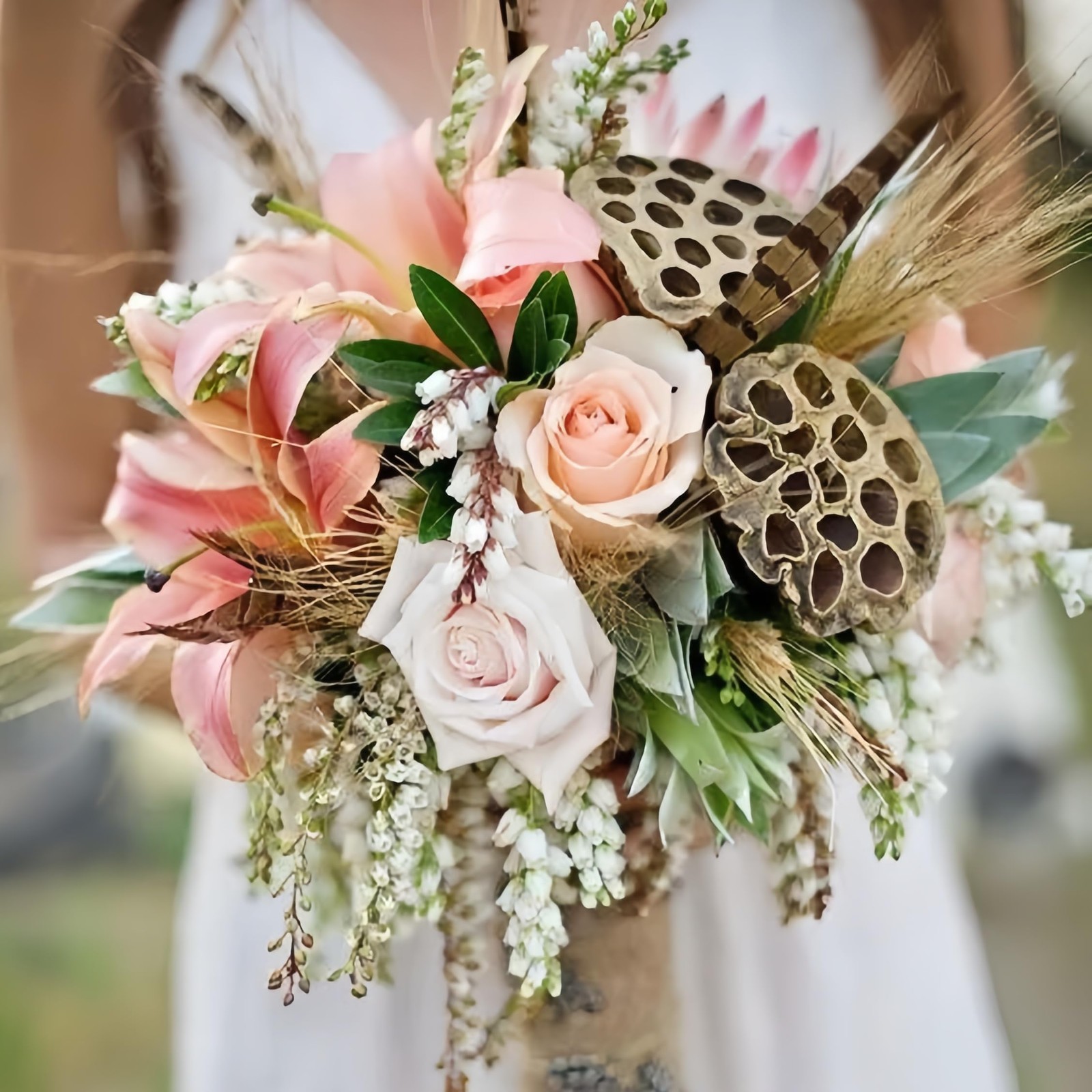Dried Lotus Pods 5Pcs 20″ Natural Brown Stems for Vase Home Decor Wedding