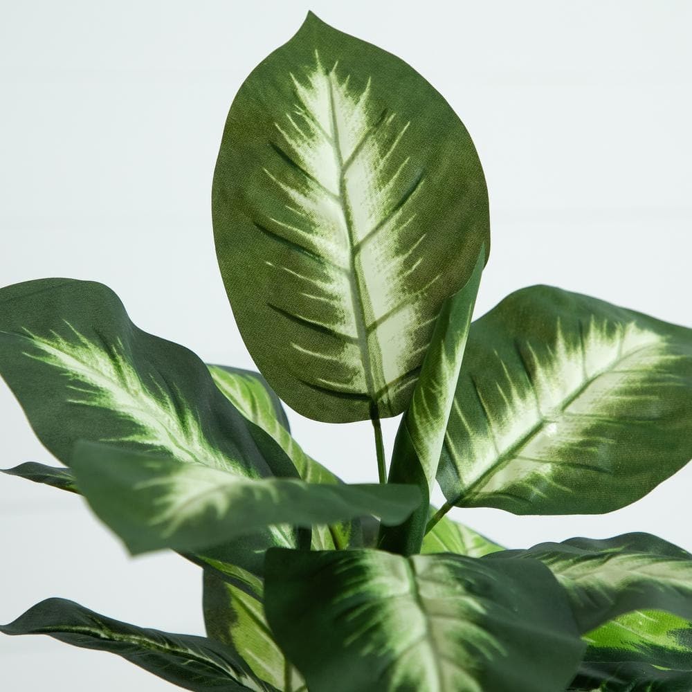 Nearly Natural 20 in. Artificial Golden Dieffenbachia Plant – Set of 6