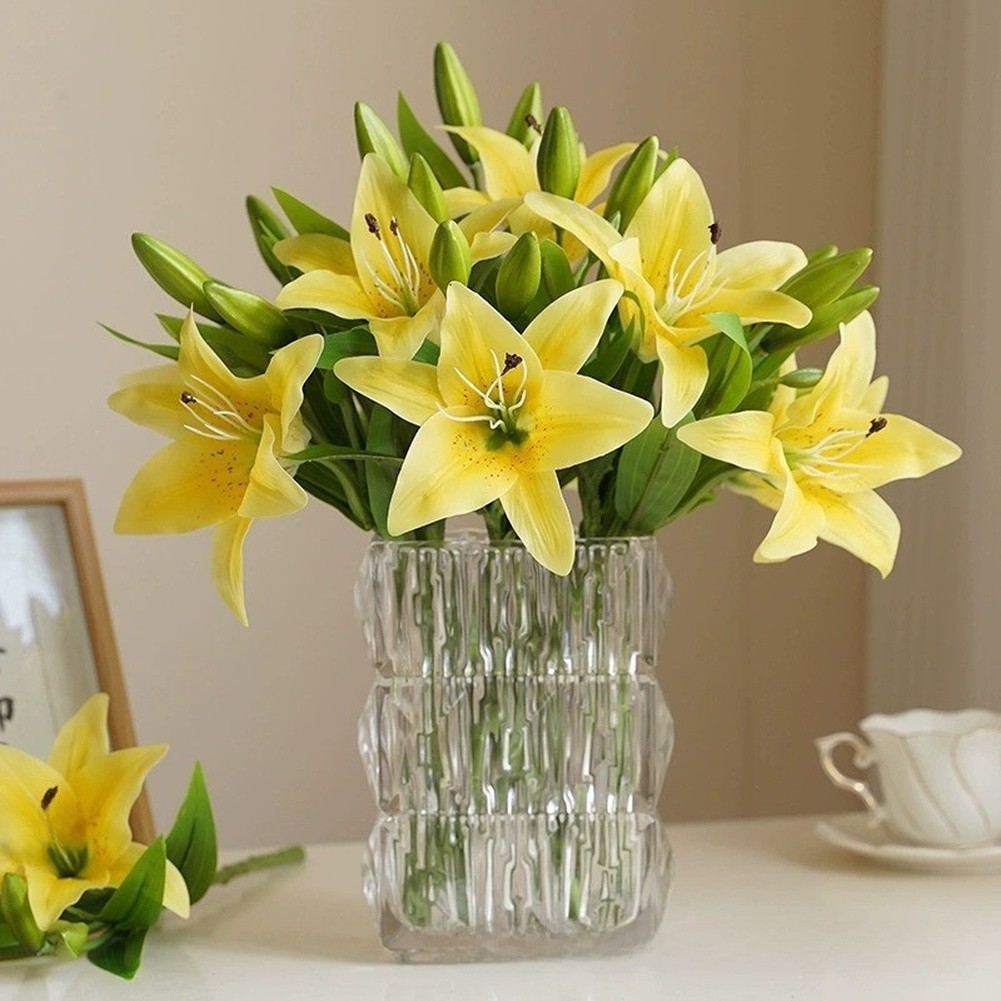 Silk for lily Single for stem 36cm for DIY Garland Entryway Decoration Event
