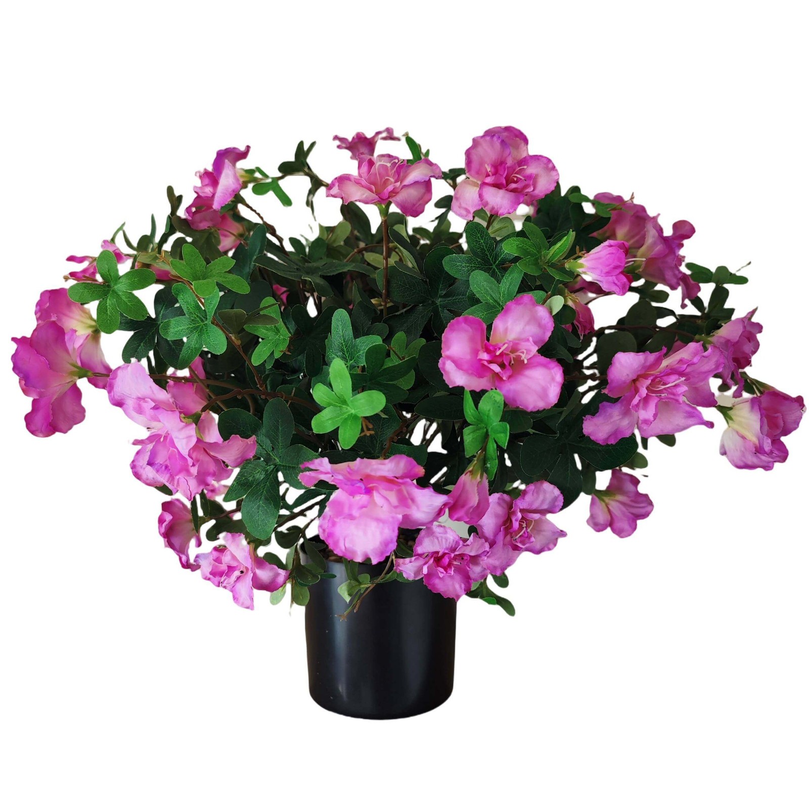 48 Large Blooms Artificial Potted Azalea Flowers ,UV Resistant , Realistic Decor