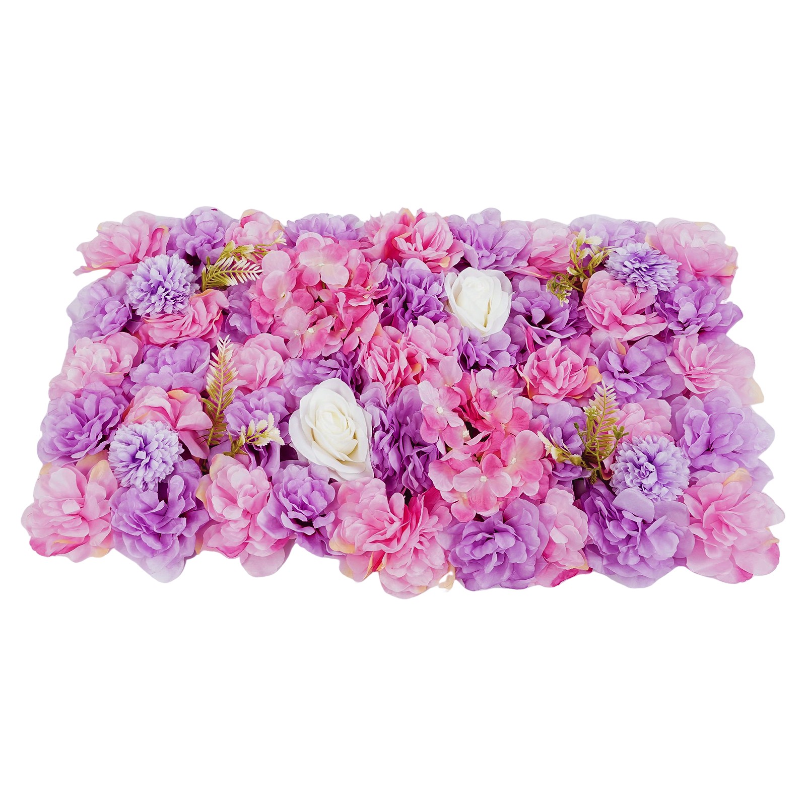 6Pieces 3D Flower Wall Panels Artificial Floral Backdrop Decor Faux Flower Panel