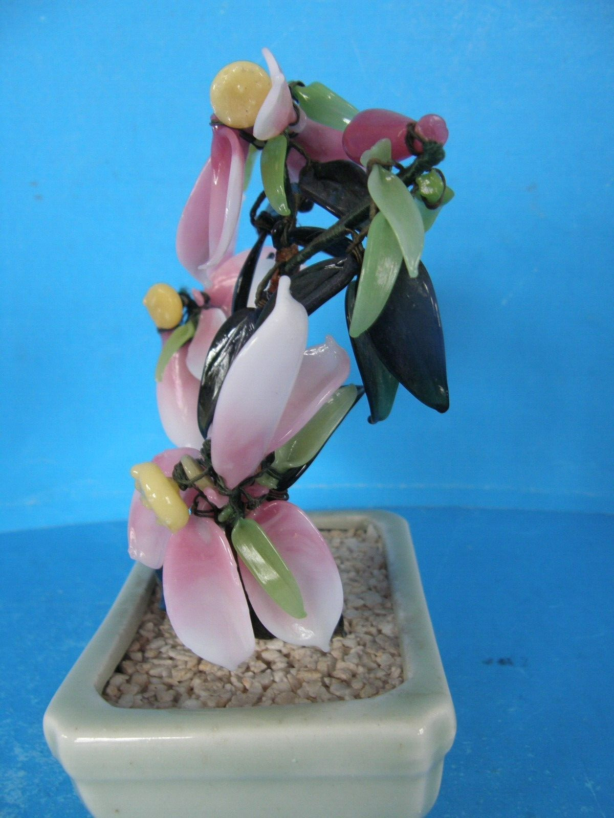 7″ PINK SEASHELLS FLOWERS IN DECORATIVE PLANTER