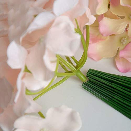 MOIAK 100pcs Plastic Floral Stem, Artificial Flower Rod, Plant Stub Wire…