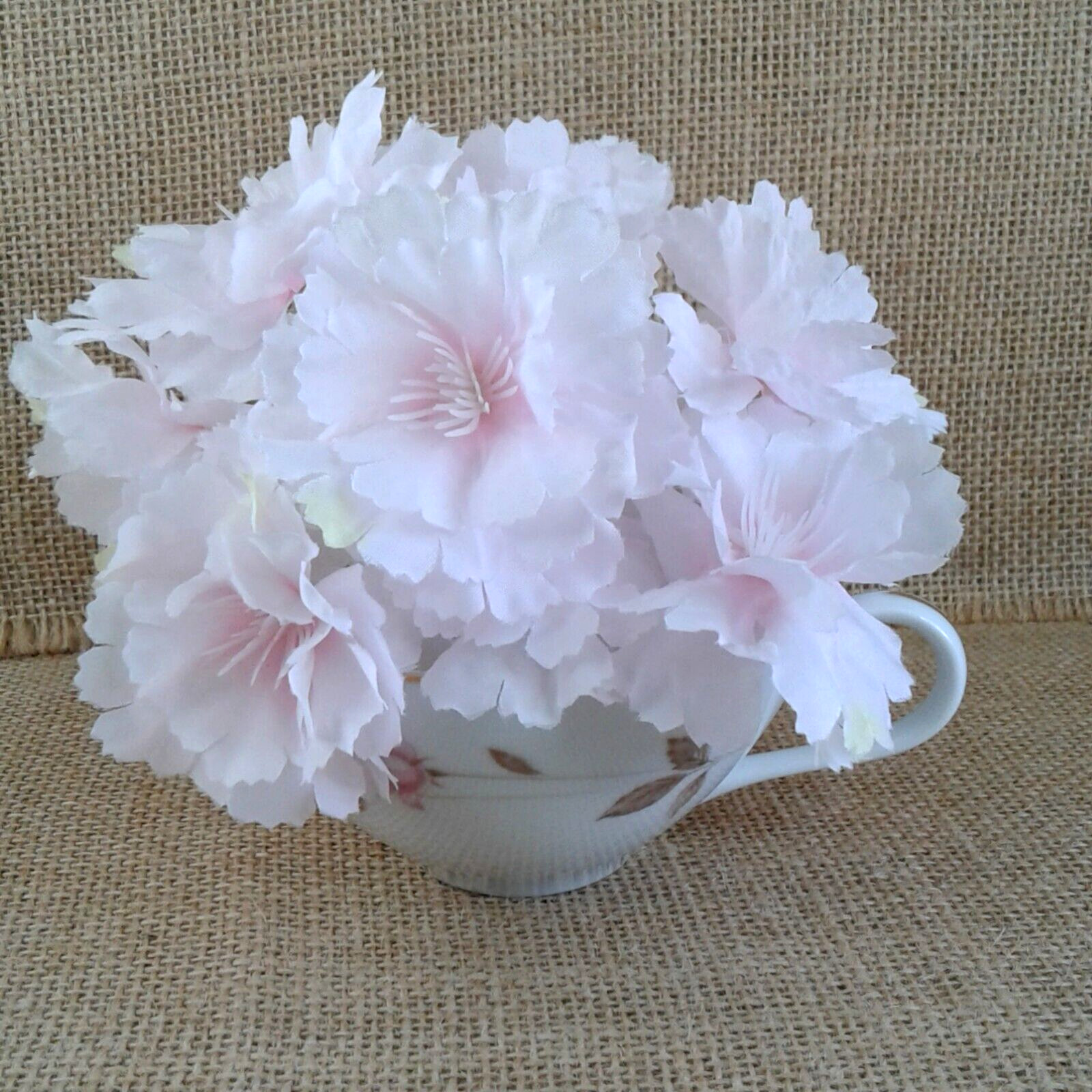 Fluffy Pink Floral Decor Rose Porcelain Tea Cup Chic Country Original Gift 1461