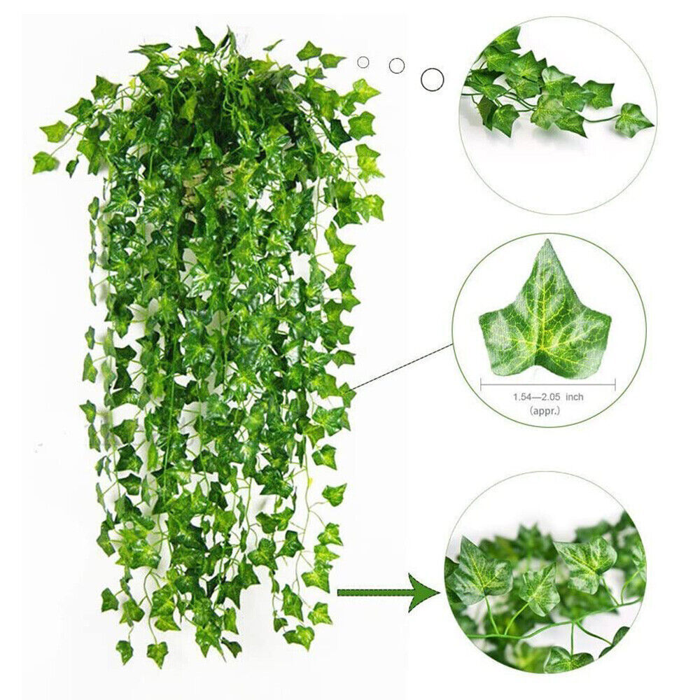 Artificial Ivy Vine Fake Foliage Flower Hanging Leaf Garland Plant Party 24X 2M