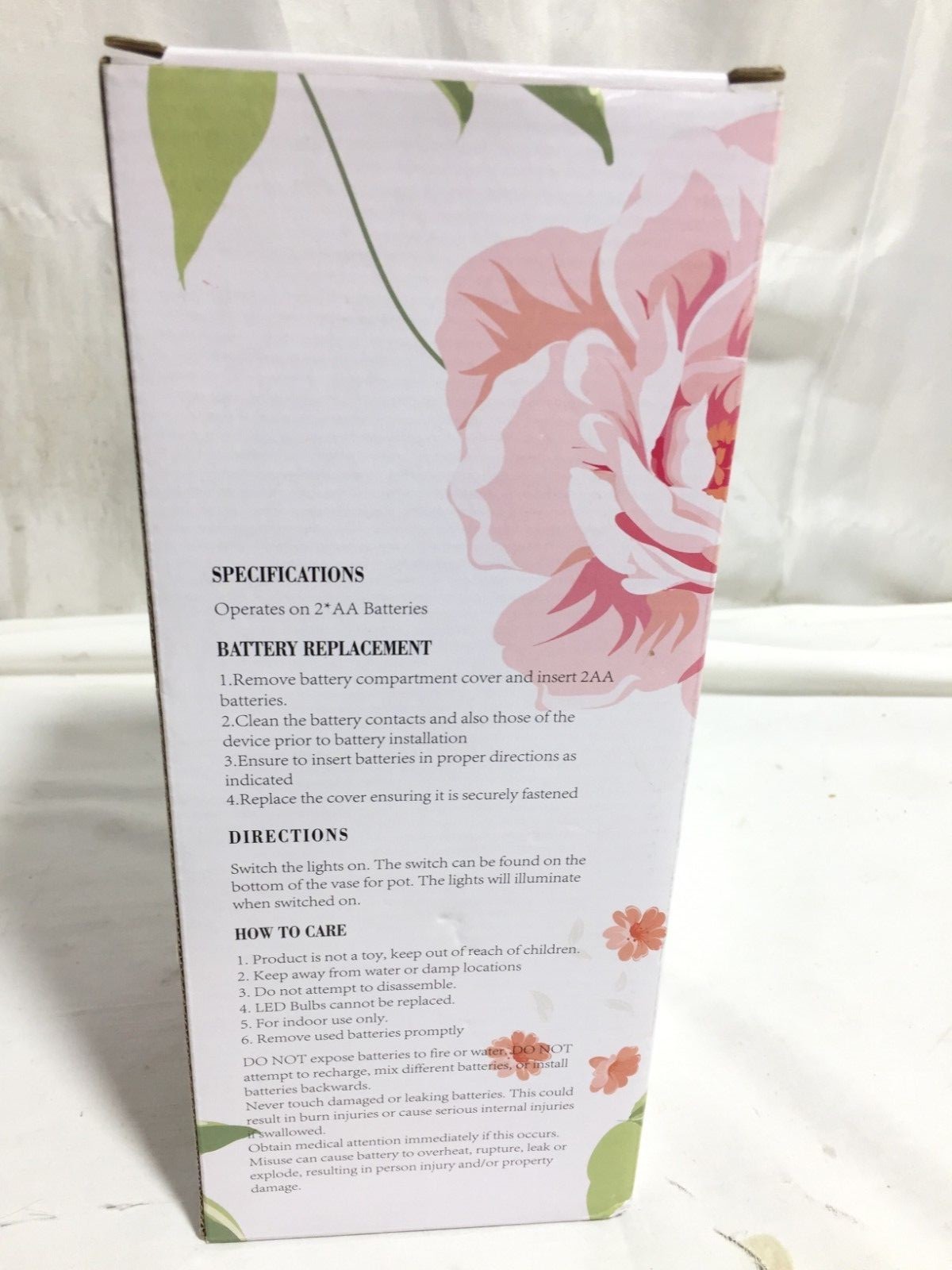 Home Seasons LED Artificial Flower LightUp Pink Lily Home Decor Battery Operated