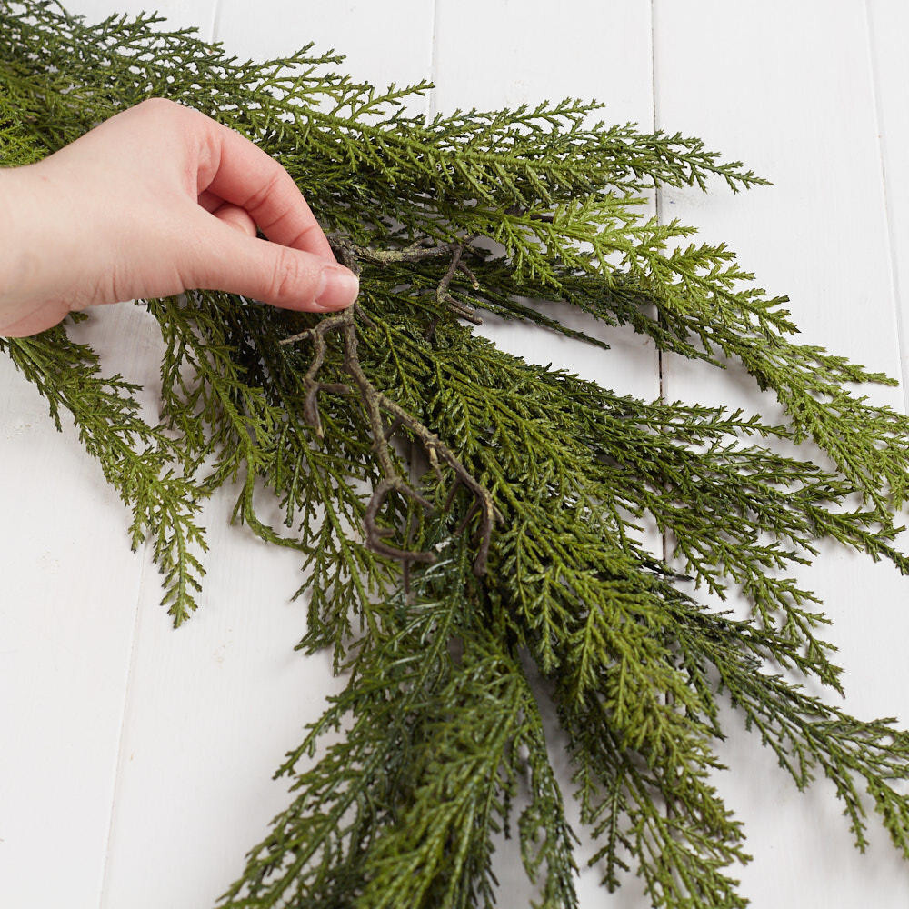 6 Foot Indoor/Outdoor Artificial Cedar Twig Garland