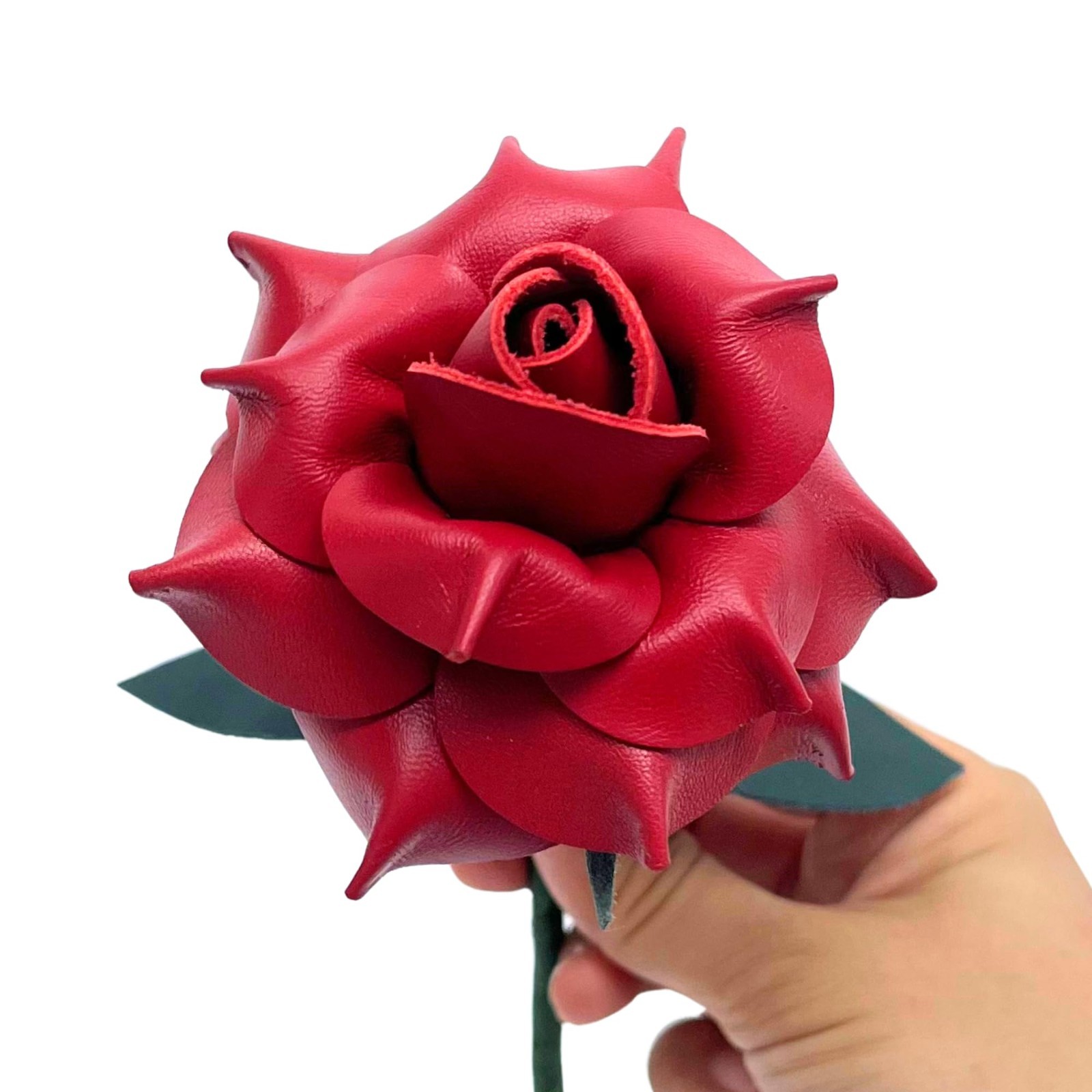 Handmade Genuine Leather Rose Gift – Perfect for 3rd Anniversary, Valentine’s Da