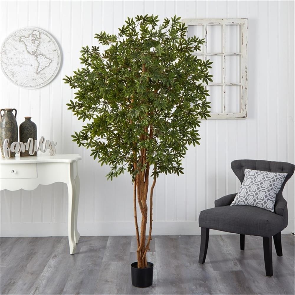 Pemberly Row 72″ Japanese Maple Silk Tree with 924 Leaves in Green/Black