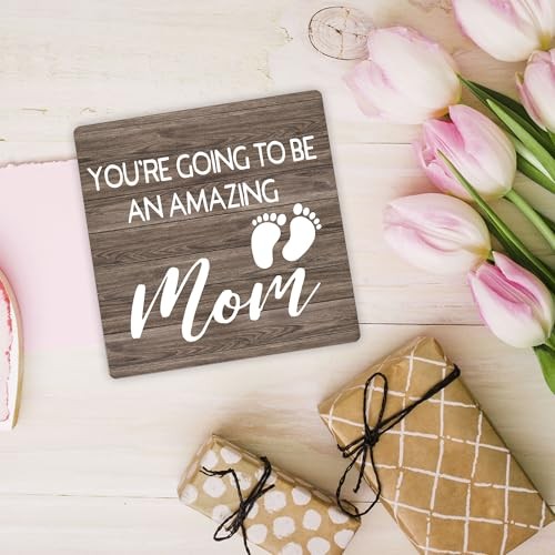 You’re Going To Being An Amazing Mom Wooden Sign-I Love You Mom Gifts mom-18