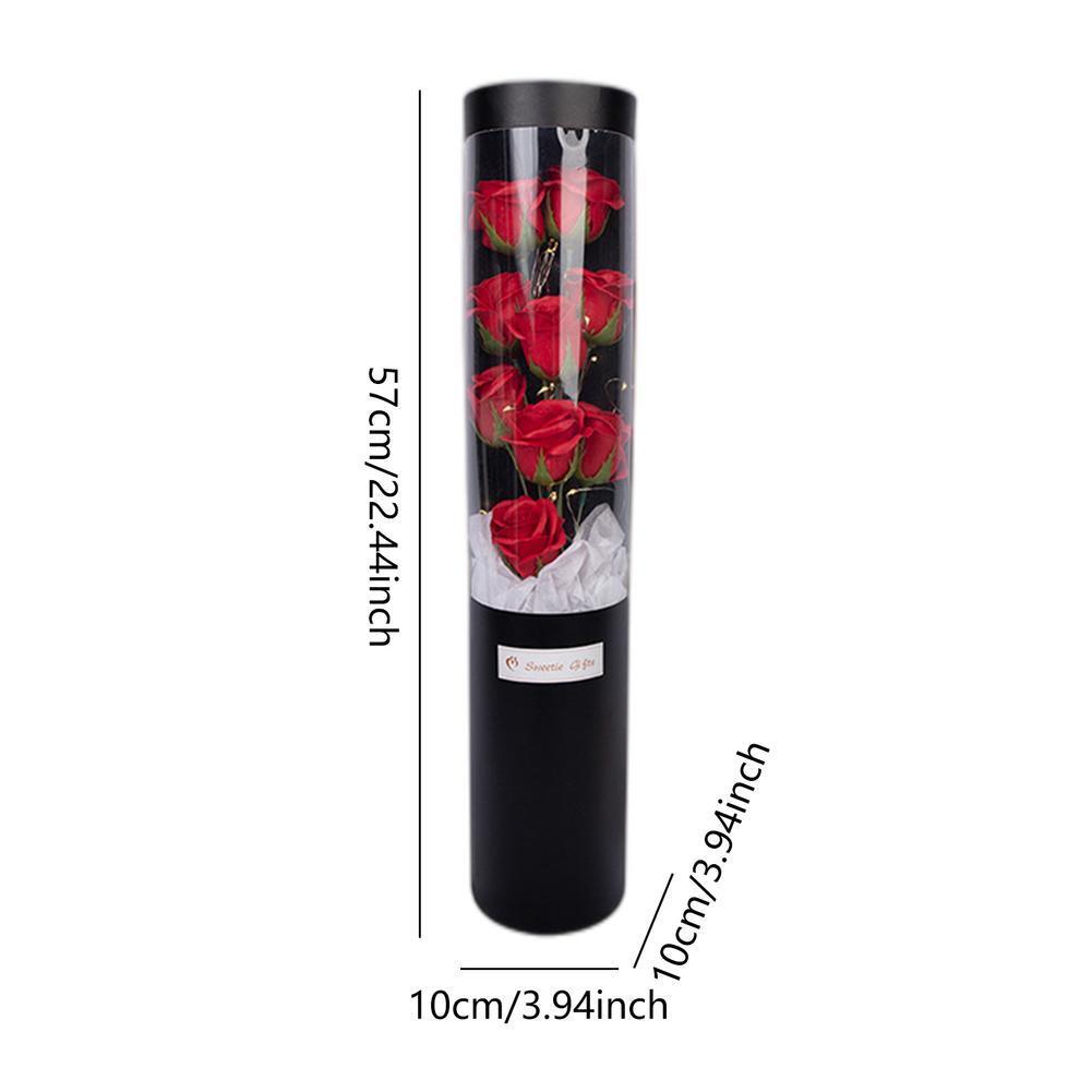 Valentines Day Gift Romance Rose Flower Forever Rose with Light Artificial Flowe