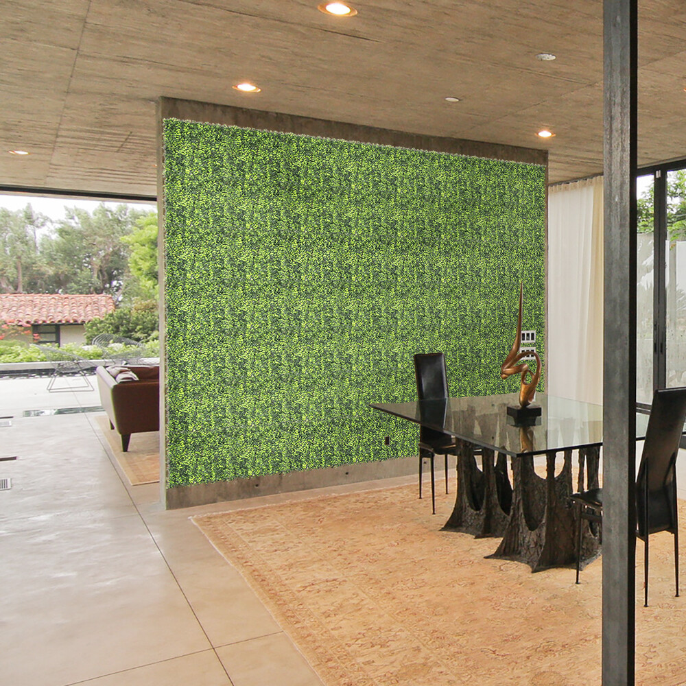 20×20″ Artificial Faux Leaf Boxwood Fence Screen Wall Decor Panel W/ Cover Back