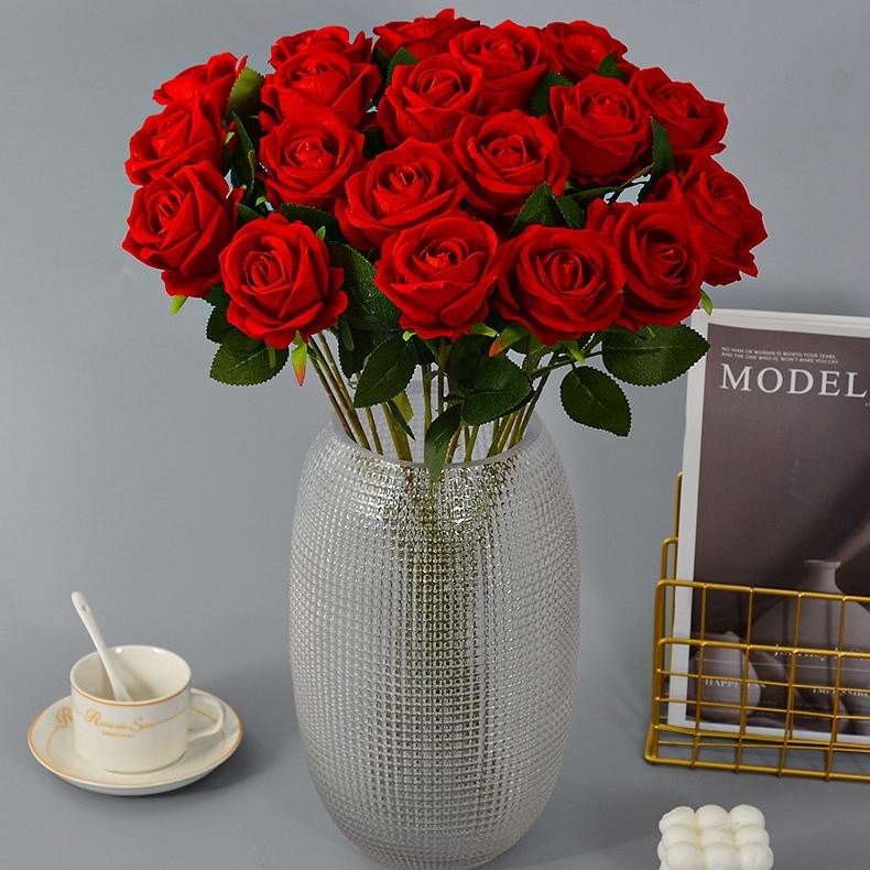 3-10× Red Roses Artificial Flowers Realistic Bouquet Home Decor Valentine Gifts
