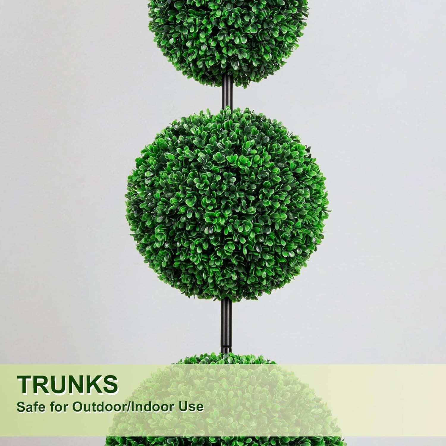 Artificial Boxwood Topiary Tree 4FT Triple Ball Faux Topiary Trees, Waterproo…