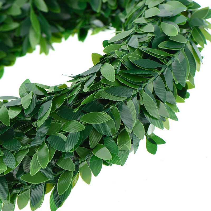 7.5m Garland Green Leaf Wire Vine Rattan Artificial Flower for DIY Wreath Crafts