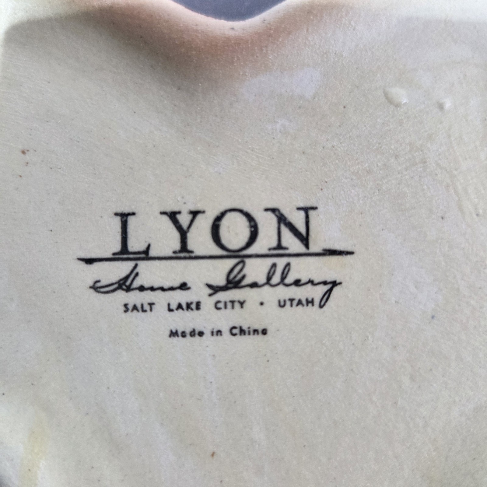 Lyon Home Gallery Glazed Leaf Dish Salt Lake Pottery Ceramic