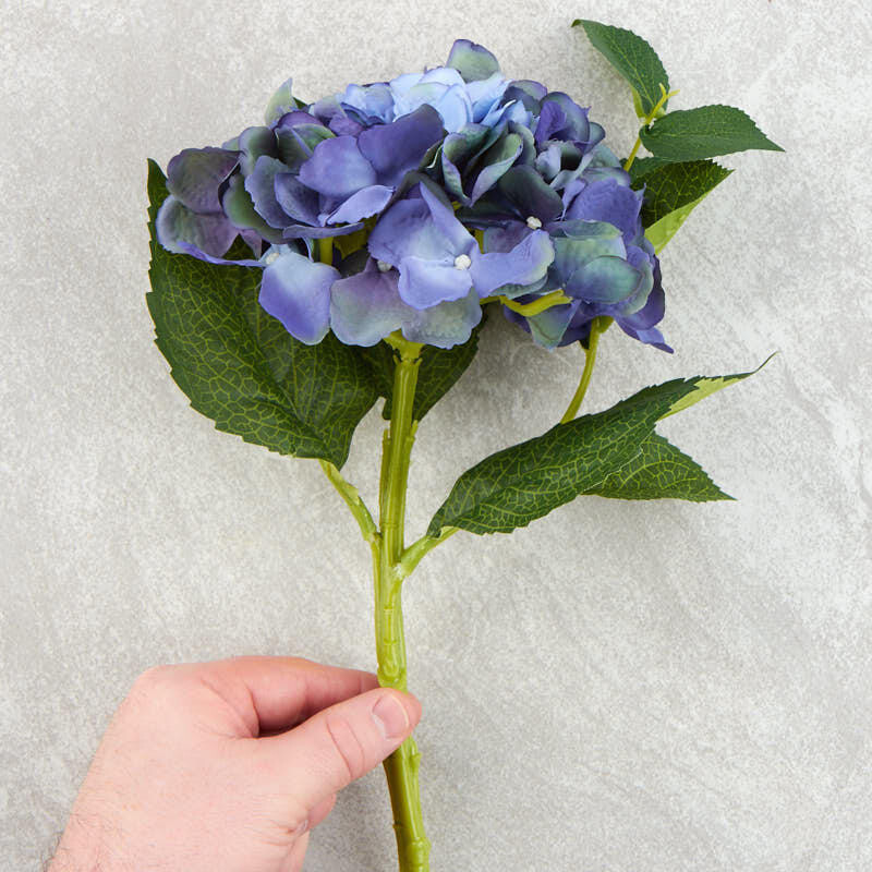 Lot of 2 Blue Artificial Hydrangea 15″ Floral Stems