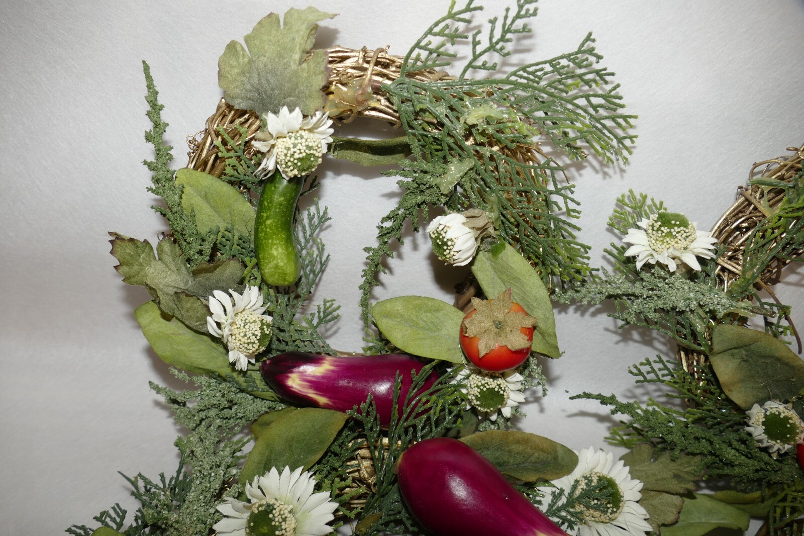 Set Of 6 Vegetable Summer Garden 8 Inch Wreaths Projects, Need Glue Gun Help