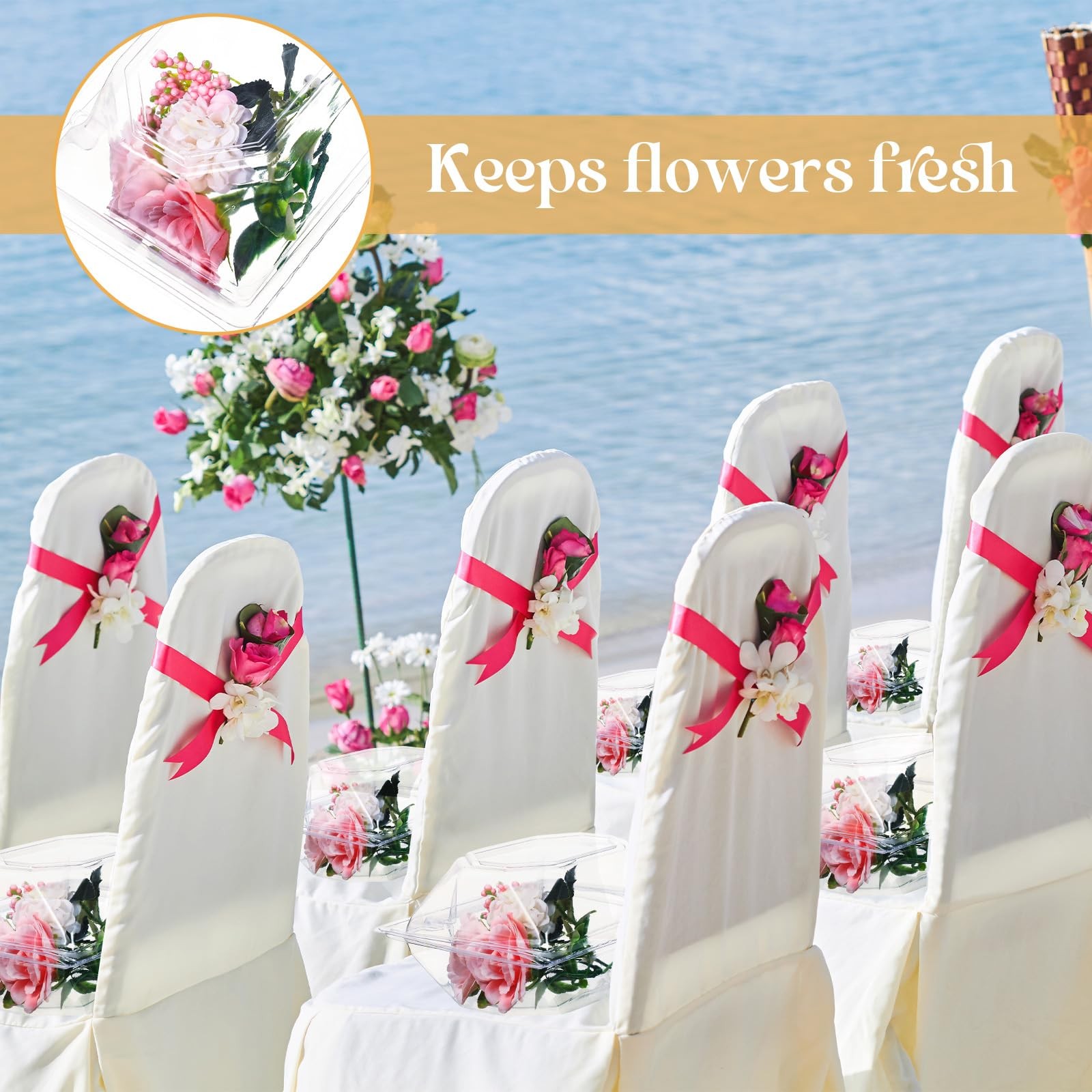 30 Pack Clear Plastic Flower Box for Corsage, Boutonniere, Rose, Orchid Prom …