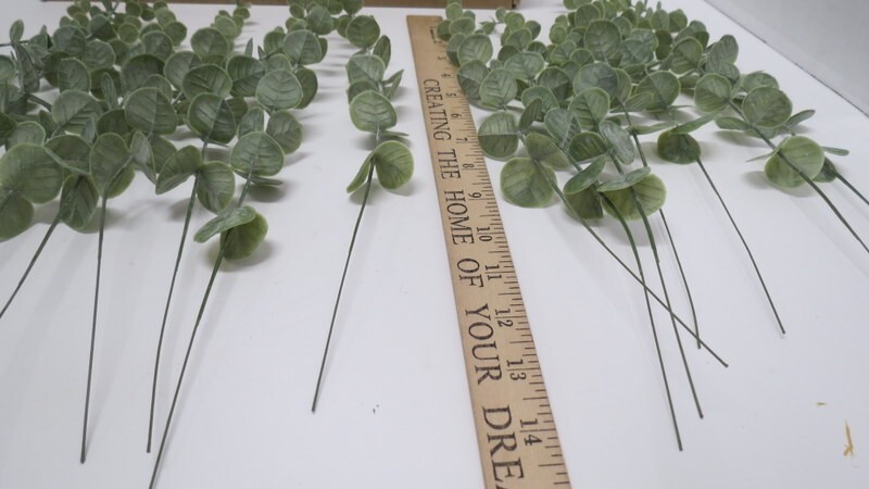 Tiyard 18pcs Eucalyptus Stems Artificial Eucalyptus Leaves Stems Artificial F…