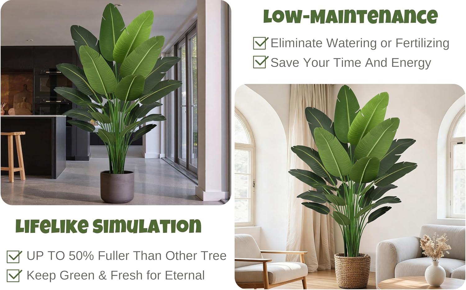 7FT Artificial Bird of Paradise Tree – Deluxe Faux Tropical Plant for Home Decor