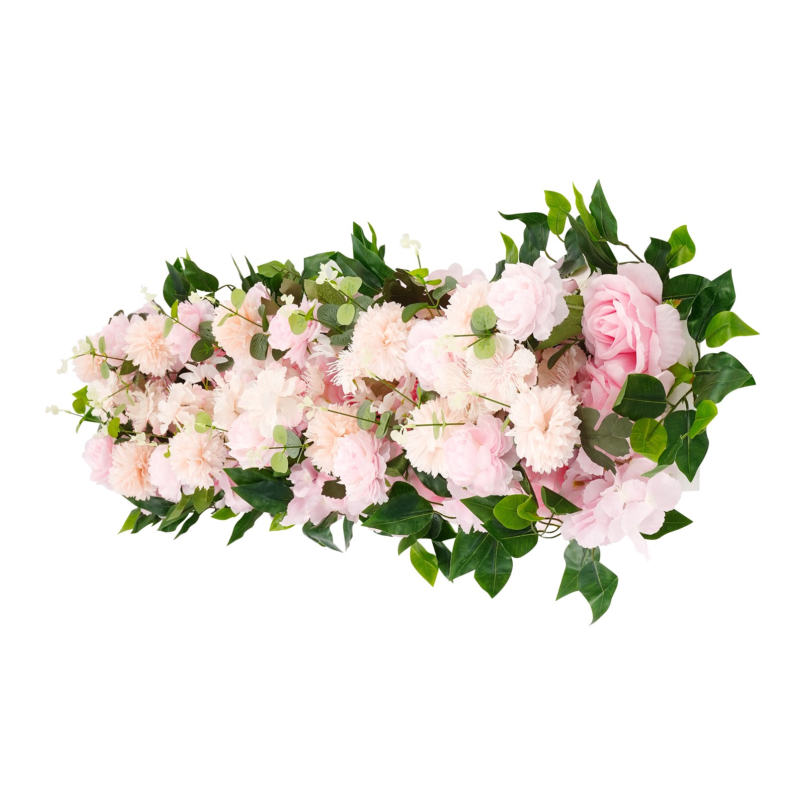 100cm Artificial Pink Rose Flower Row Table Centerpiece Flowers Wedding Decor