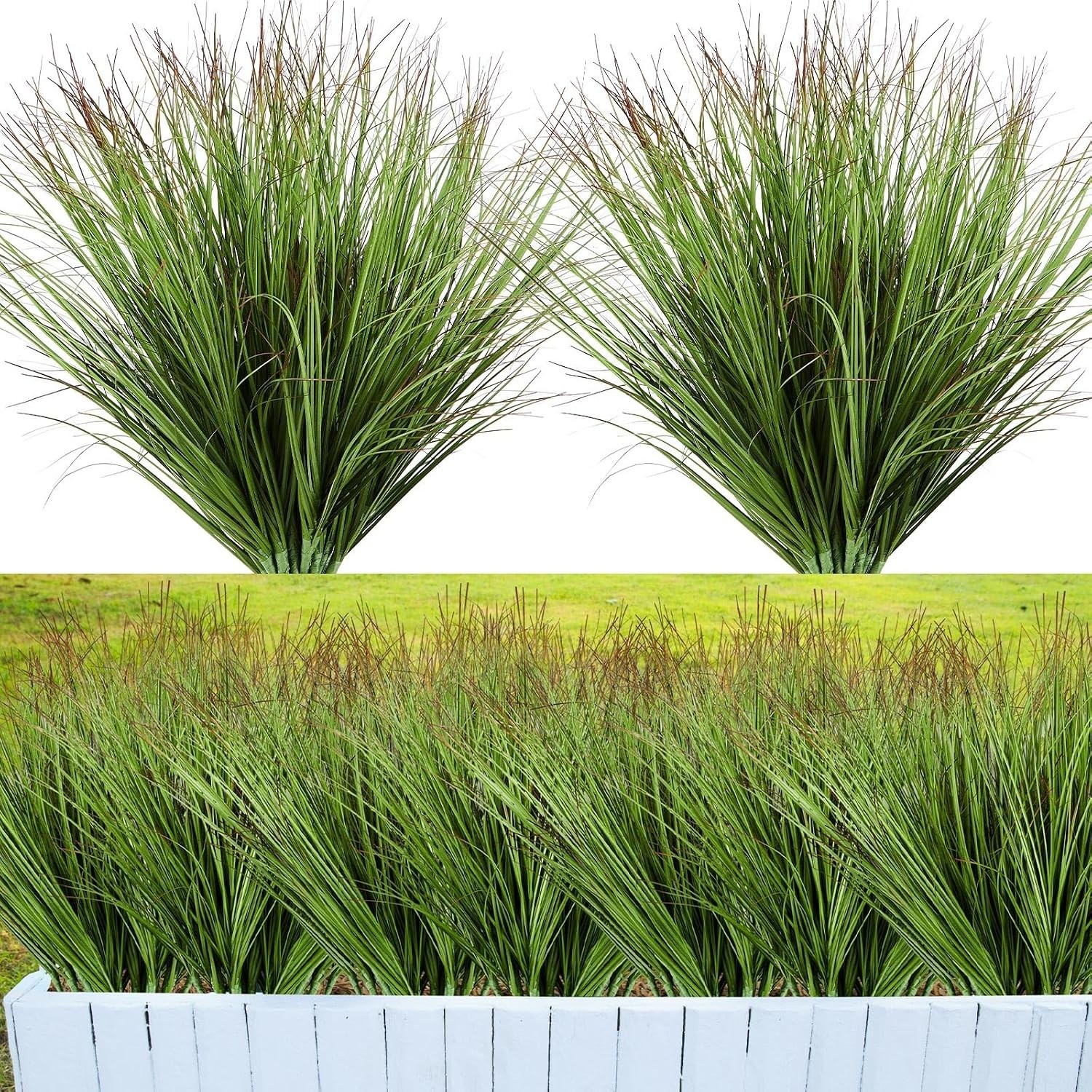 12 Pcs Beautiful Faux Grass Plants – Chic Greenery for Effortless Elegant Decor