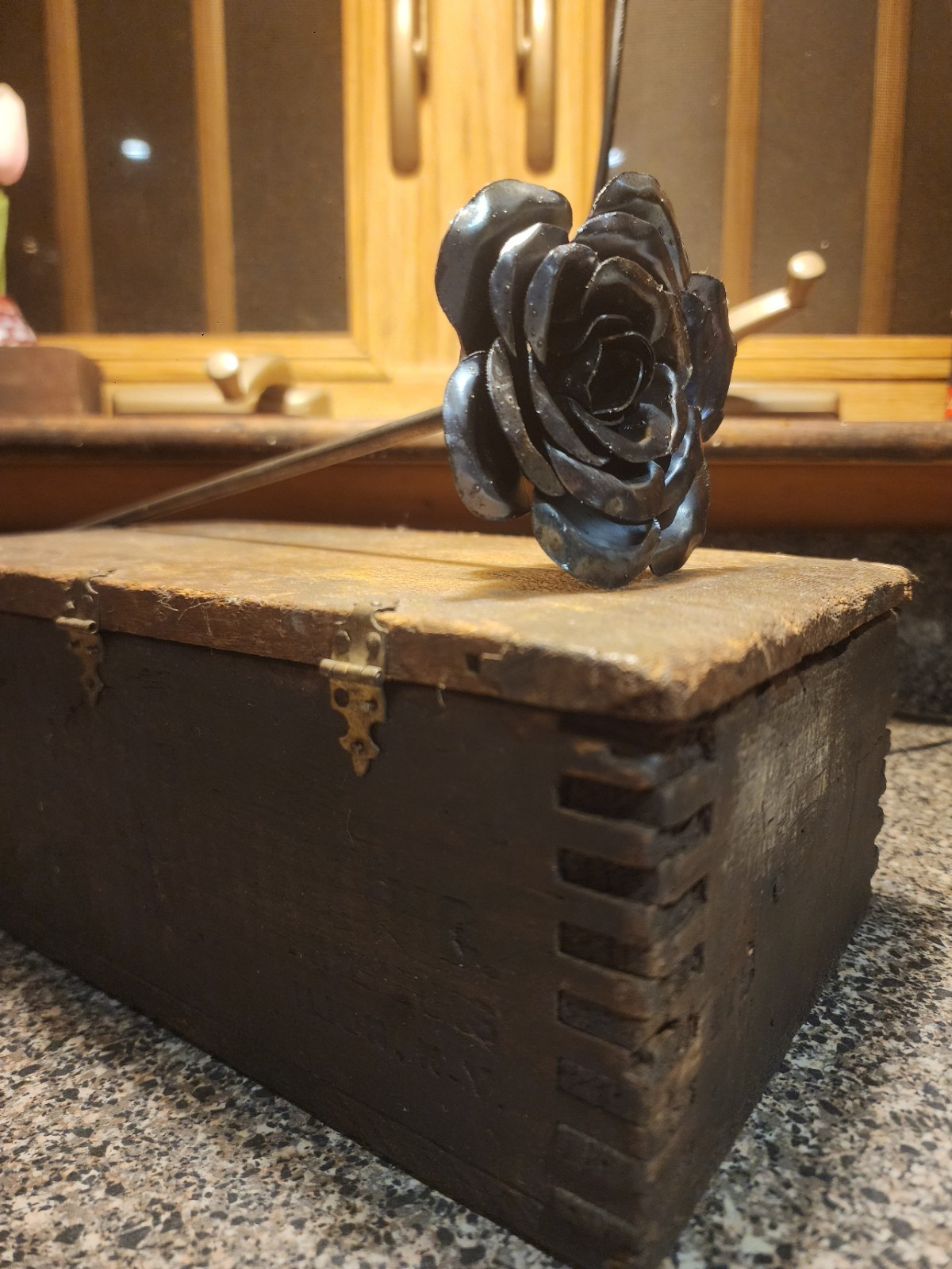 Hand Crafted Welded, Metal Forever Rose 🌹