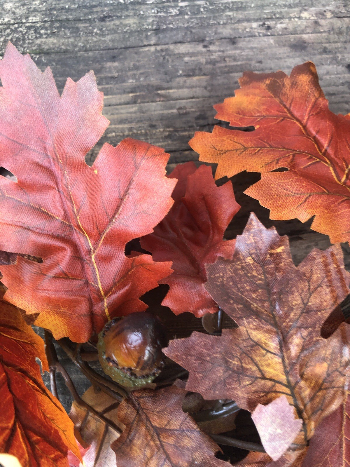 Brilliant Oak Fall Leaf Garland 18 FT Autumn Artificial Fall Leaves Wedding