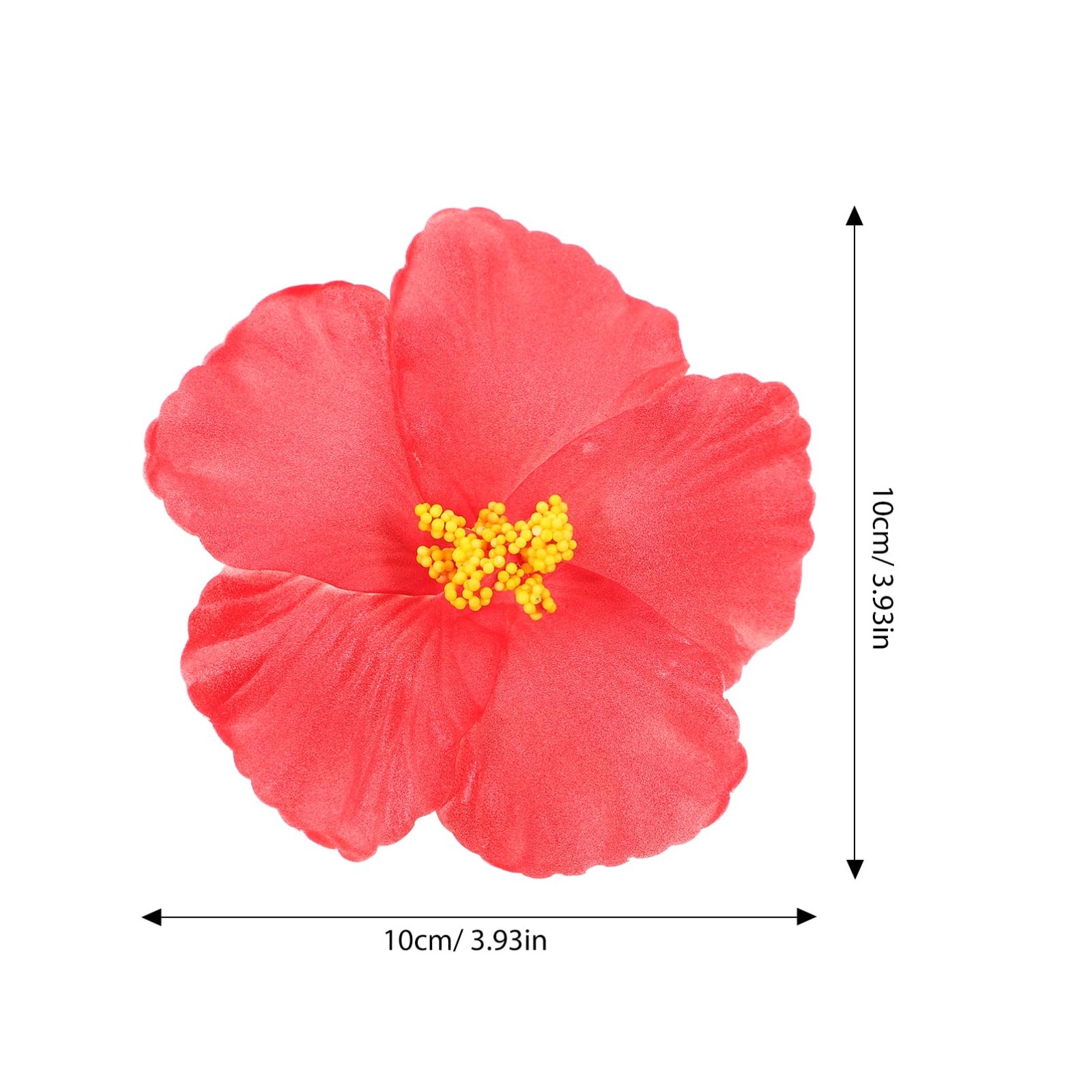 10 PCS Red Artificial Hibiscus Faux Floral Heads Luau Party Wedding Photography