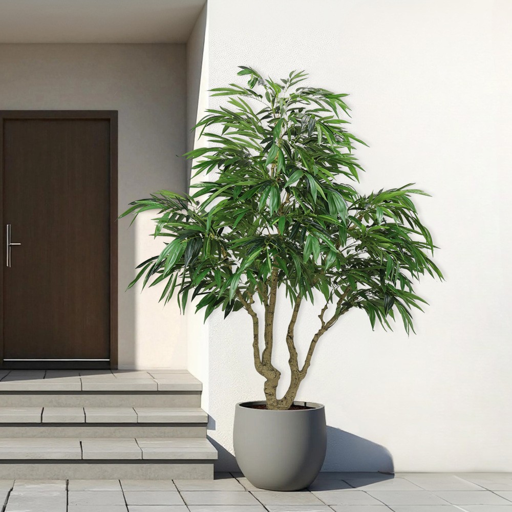 7FT Artificial willow Tree, Indoor Faux slik Greenery Plant for Home, Apartment