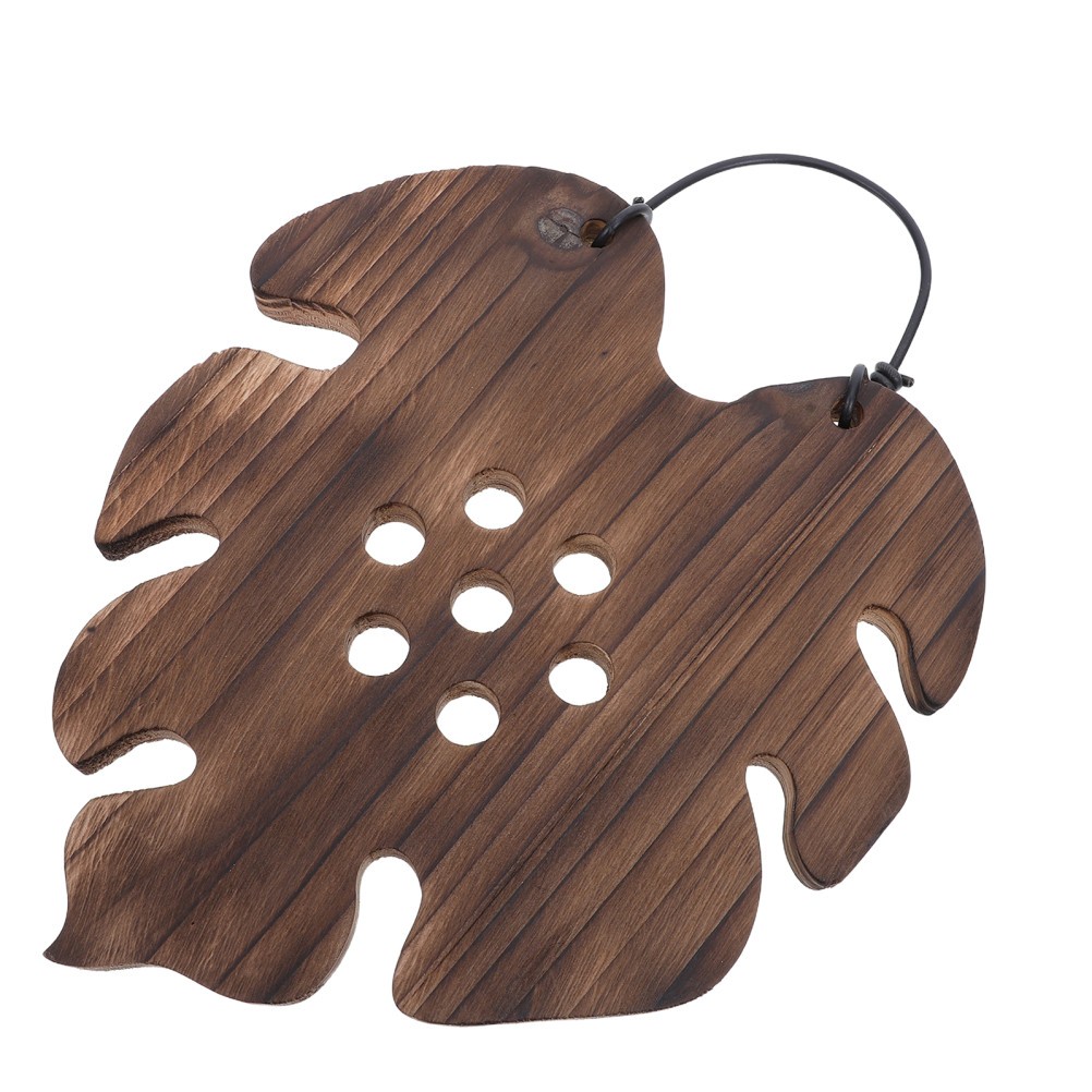 Wooden Wall Mounted Fern Planter Reusable Indoor Orchid Display Brown Board