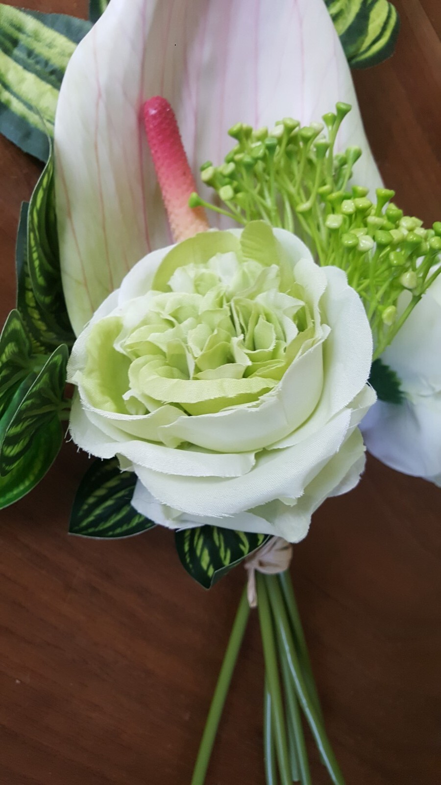 Faux Rose, Lilly, Bud and Greenery Stems 7 Boutique