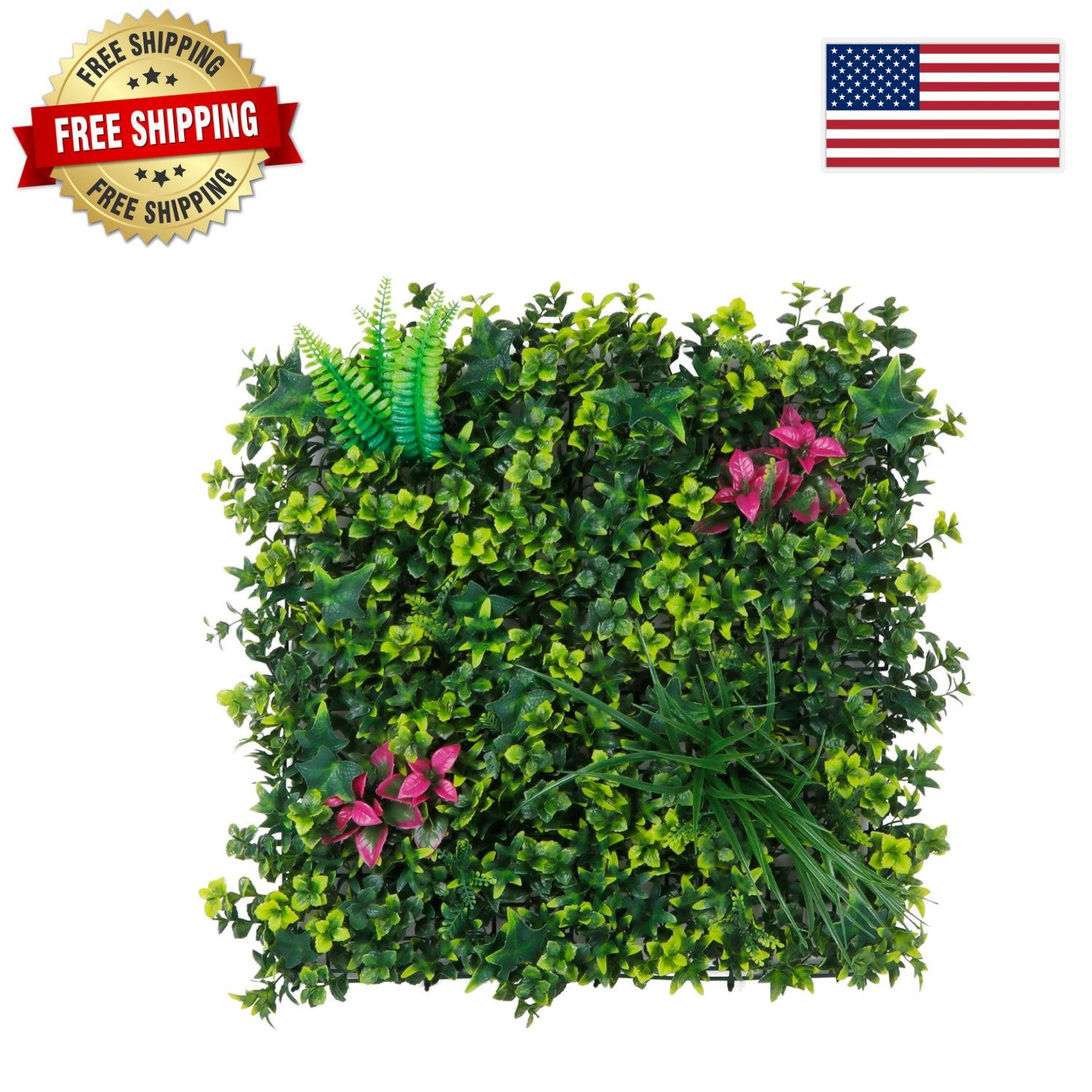 12 Piece Mint Green Grass Wall Panels for Indoor/Outdoor Elegance, 20”x20”