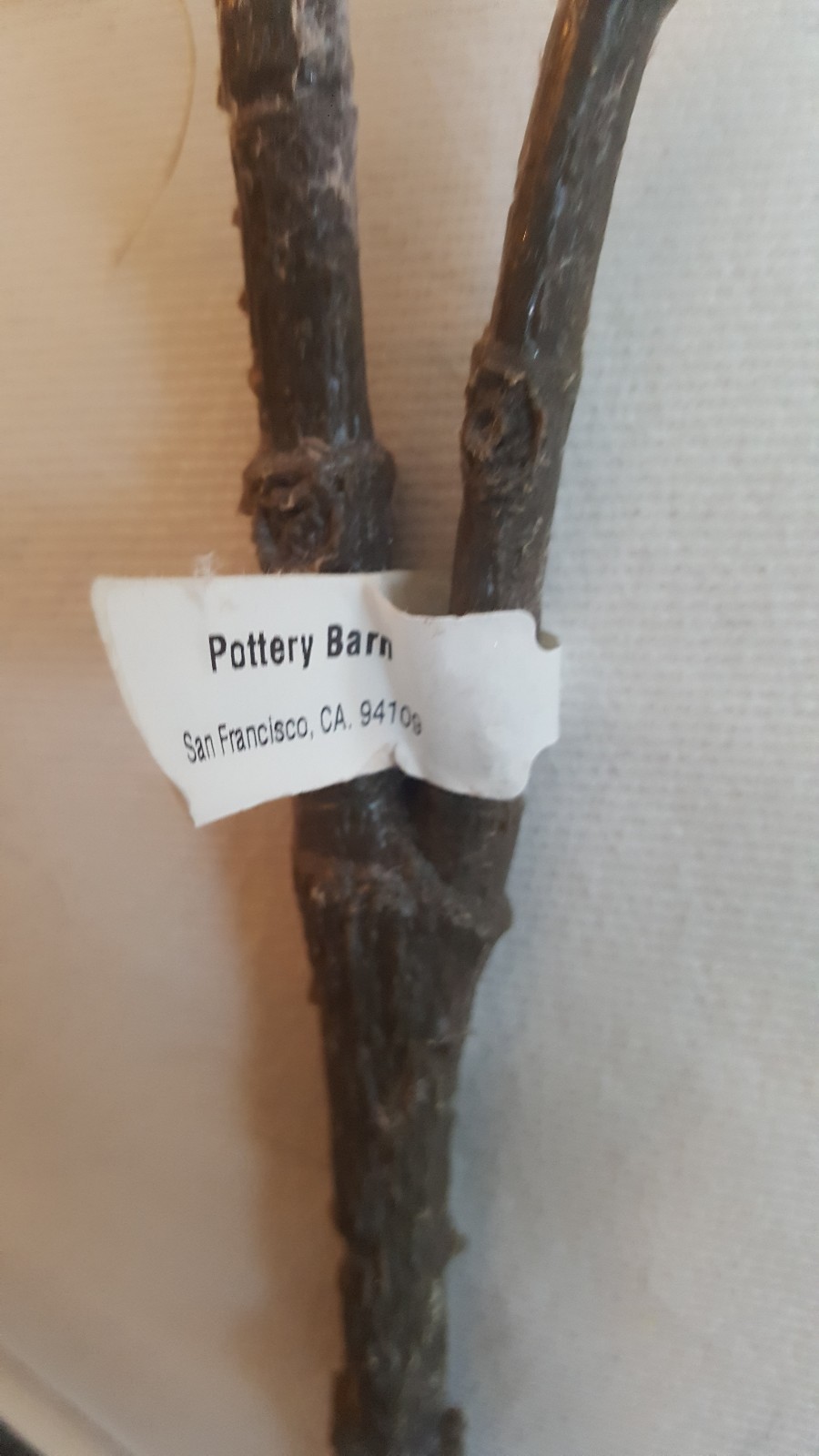 Pottery Barn Frosted Glitter Leaf Branches Lot of 3 Winter