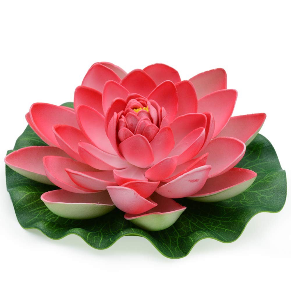 Floating Foam Lotus Flower 7″ Peach – Set of 6 for Garden Pond Decor