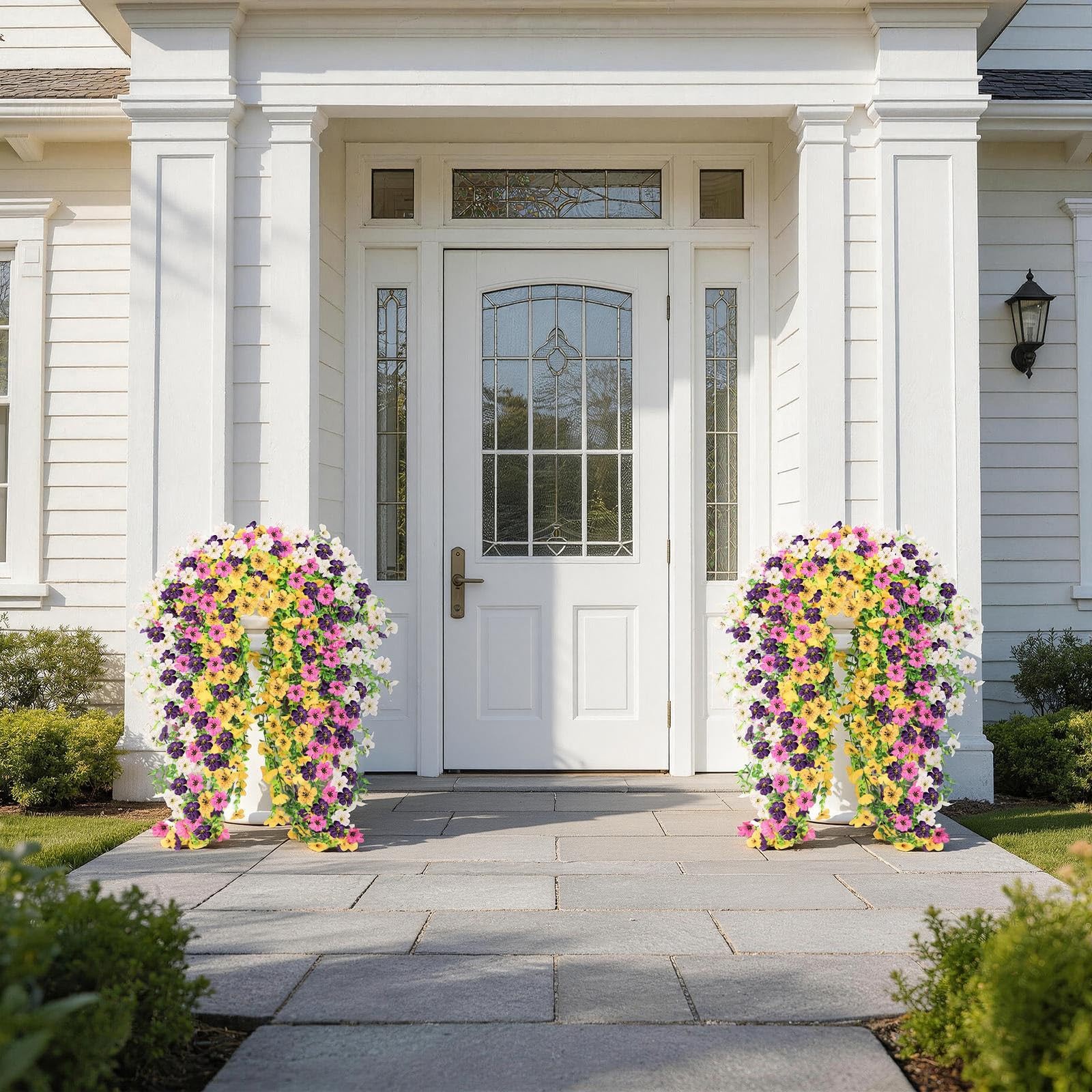UV Resistant Artificial Hanging Flowers 6 Piece Set