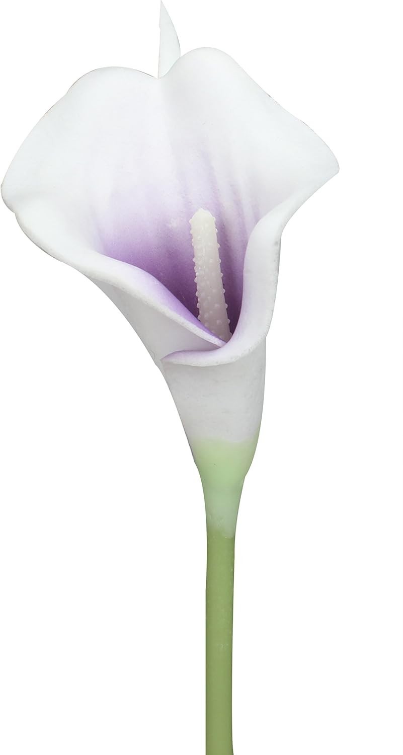 20pcs Calla Lily Artificial Flowers for Wedding and Party Decor in Purple White