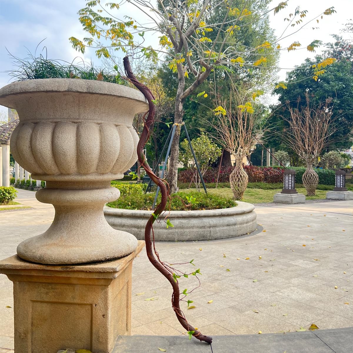 Bakoukiter Bendable Artificial Tree Thick Trunk Twigs Cane Climbing Vine Bran…