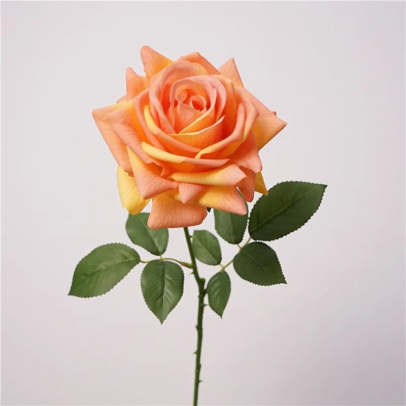 5Pc Moisturizing Real Touch Rose Flowers Artificial Mariage Decor Rose Bouquet W