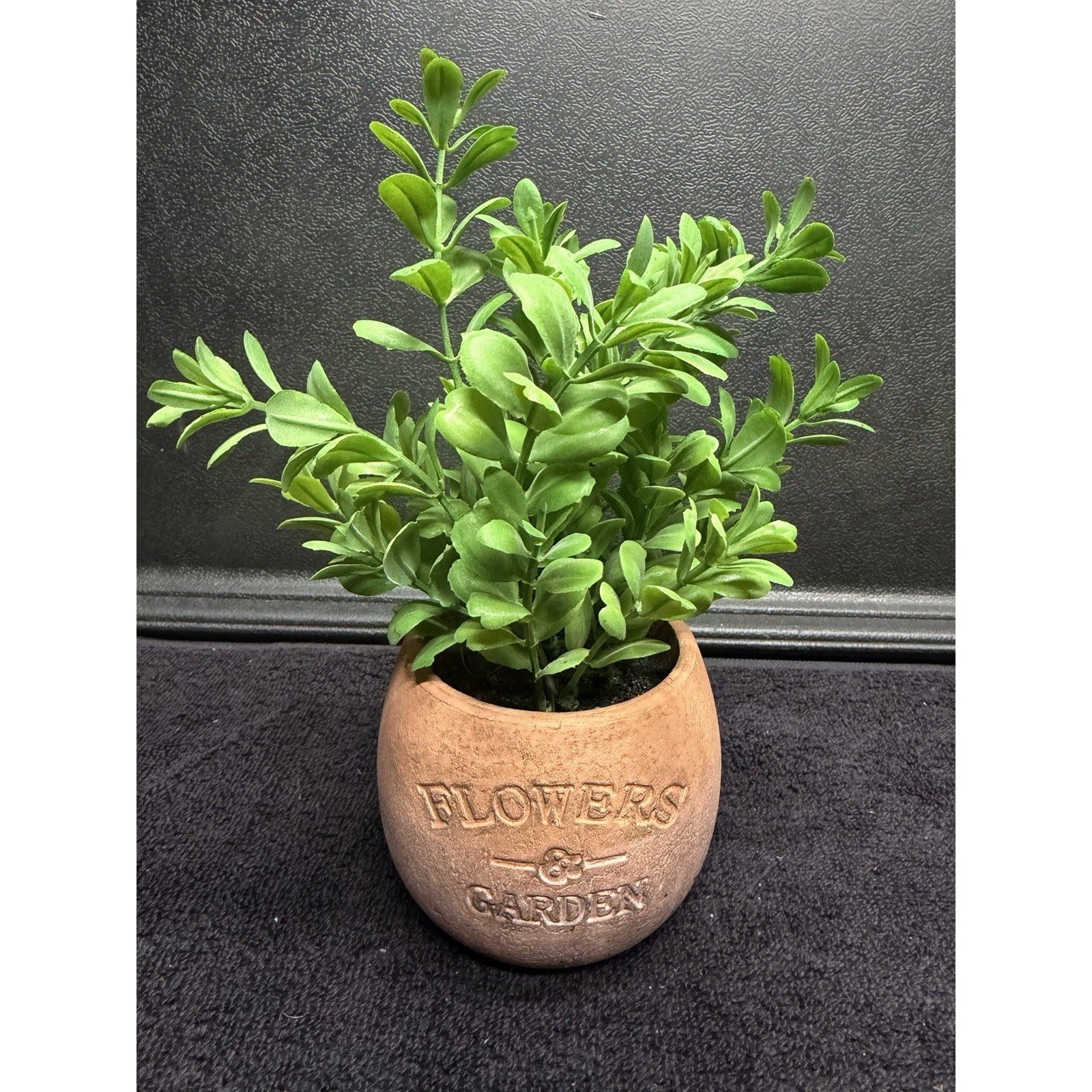 Pure Garden Set of 3 Artificial 8 inch Greenery Plants in Flowers Garden Pots